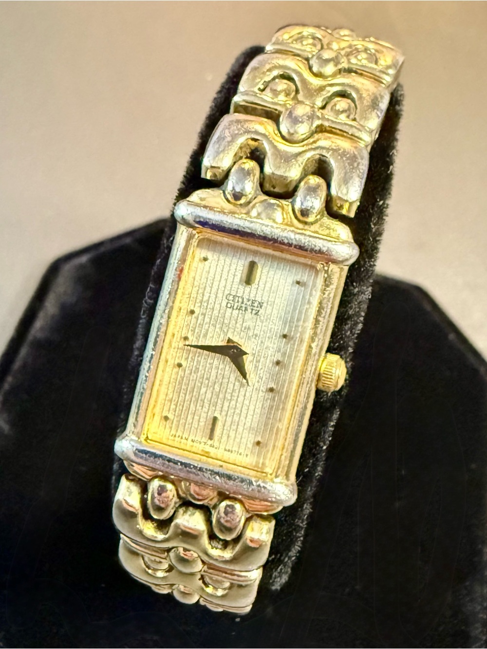 Citizen Gold-Tone Rectangular Bracelet Watch